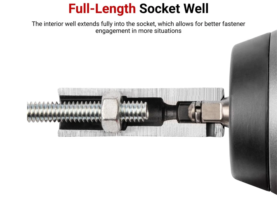 Juego de enchufes de impacto TEKTON 1/2 pulgadas de profundidad de 6 puntos, 21 piezas (5/16-1-1/2 pulgadas... Foto 3 de 4