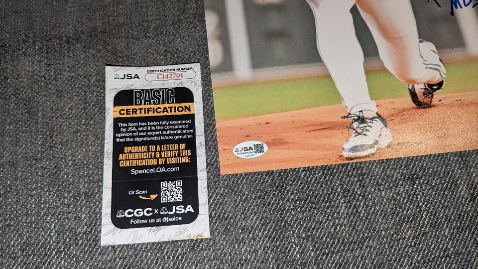 PAYTON TOLLE Signed Boston Red Sox MLB DEBUT 11X14 PHOTO WITH JSA COA - Image 3 of 3