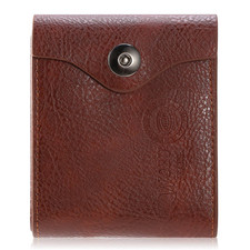 Men's Slim PU Leather Wallet Card Holder with ID Window Coin Pocket