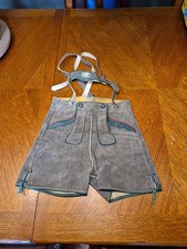 VINTAGE Authentic German Bavarian Lederhosen, traditional leather trousers