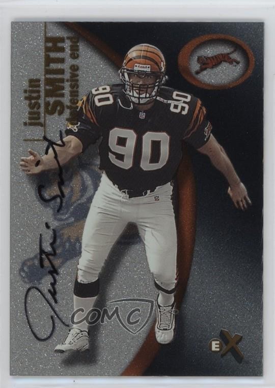 2001 Fleer E-X Rookie Auto 98/1500 Justin Smith #128 Auto RC 1w9
