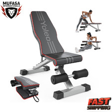 Banco de pesas ajustable plegable inclinación declive banco utilitario plano para gimnasio en casa