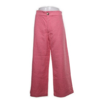 Zara, Palazzohose, Größe: M, Pink, Acryl/Baumwolle/Polyester, Tweed, Damen #Dmk