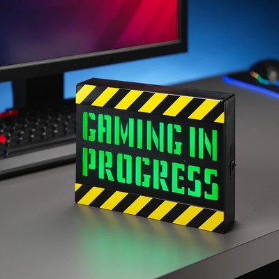 The Source ''Gaming in Progress'' Lightbox   A5 LED Leuchtschild für Gamer   Cool