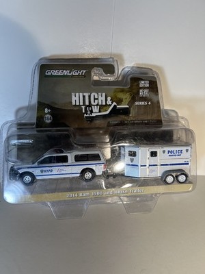 2015 GREENLIGHT Hitch & Tow Series #4 '14 Ram 1500 and Horse Trailer NYPD POLICE