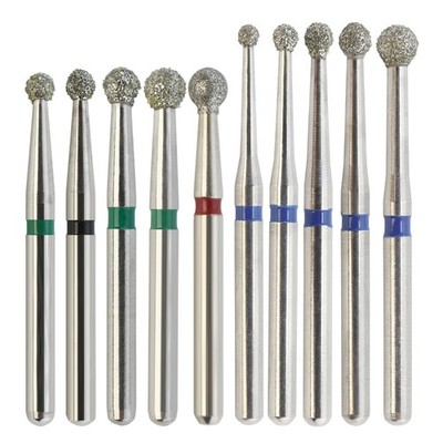 Dental Diamond Burs Round Ball FG Long Surgical Diamonds Bur High Speed 801 801L
