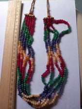 Kette aus vielen Edelsteinen Rubine Smaragde Safire 83 Gramm