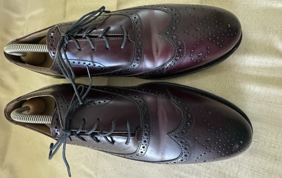 Zapato de vestir de cuero Oxford puntas de ala vintage BOSTONIAN CROWN WINDSOR 9,5 Foto 3 de 4