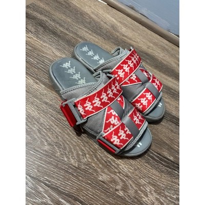 Kappa‎ Banda Mitel 1 Sandals Grey Red Logo Buckle Slide Sandals Mens 8.5 Mitel Red Chunky Athletic Sandals for Men & Women | Kappa USA main image 3