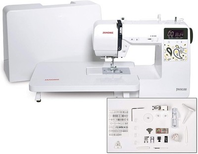 Janome JW8100 Computerized Sewing Machine - 100 Stitches, 22 Accessories