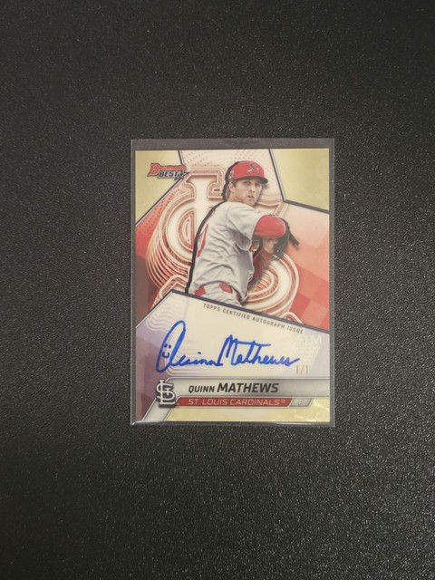 2025 Bowman's Best Quinn Mathews Auto Autograph Superfractor Refractor 1/1