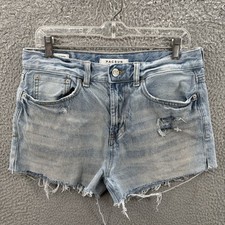 Pacsun Shorts Womens 30 Light Blue Cutoff Short Denim Jean Distressed Ripped