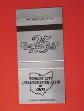Forest City Matchcover Club of Ohio 2" Matchbook Cover - Forest City, OH.