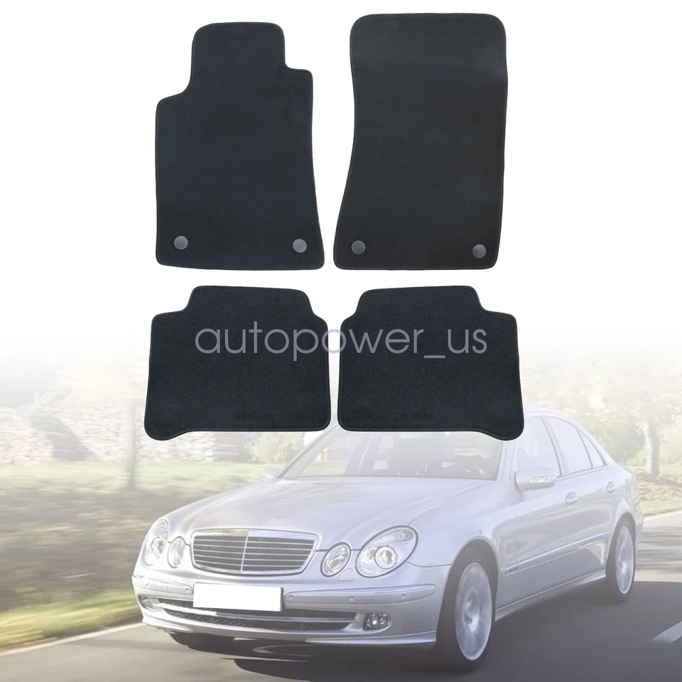 For 2003-2009 Mercedes-Benz W211 E-Class Front & Rear Floor Mats Carpet Velour - Изображение 2 из 4