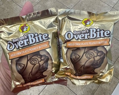 (2) Buc-ee's Overbite Milk Chocolate Peanut Butter Bar 1/4 Pound