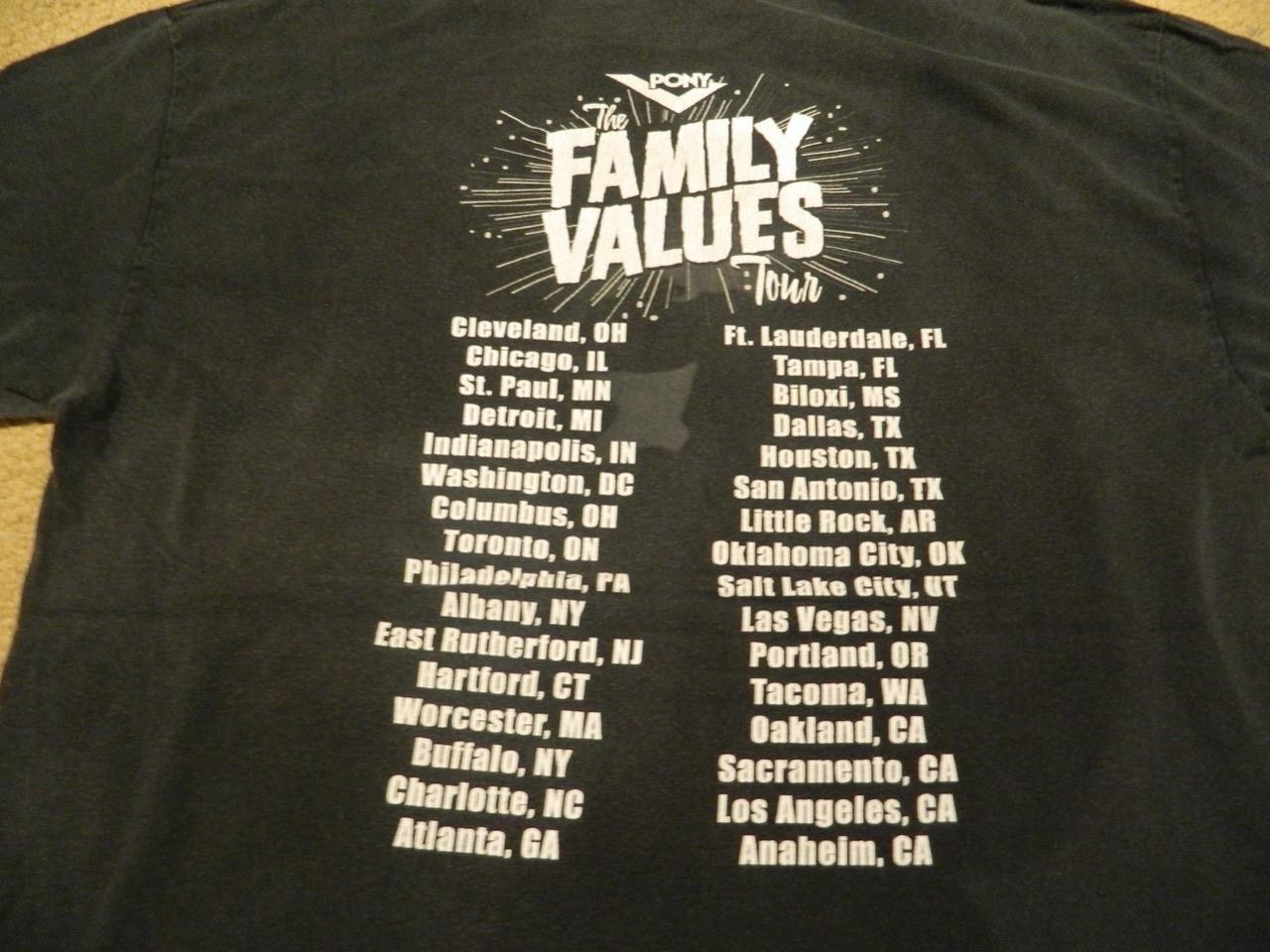 PONY T shirt The Family Values Tour taglia XL
