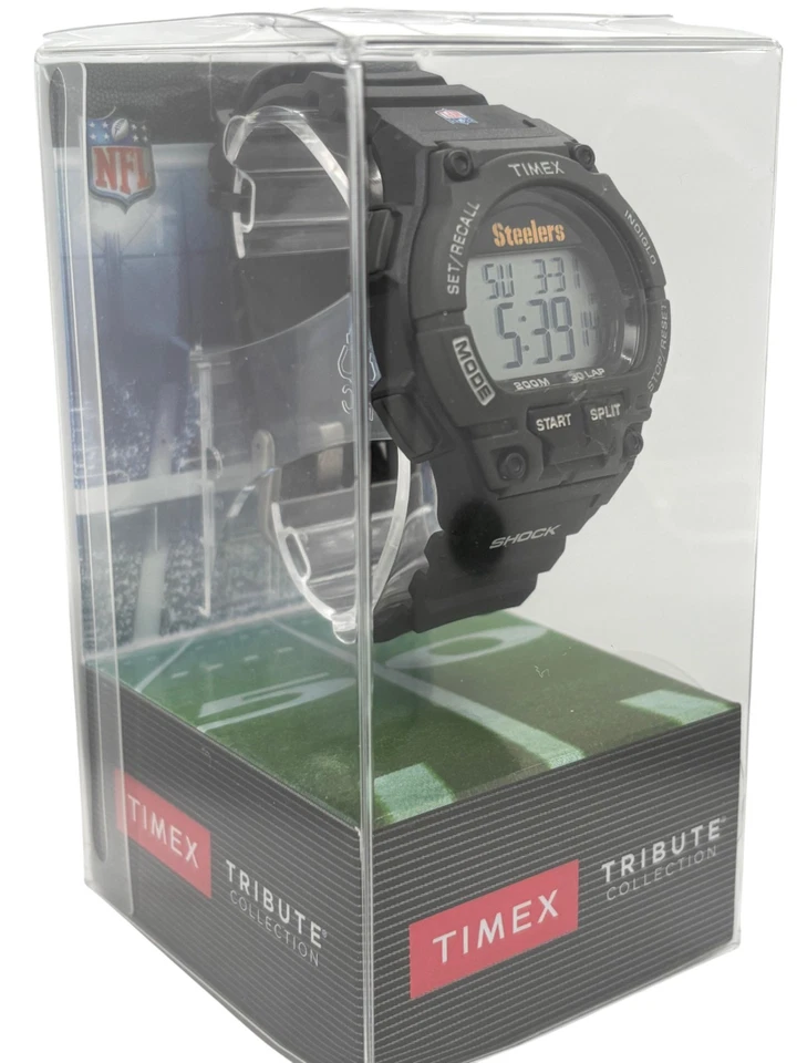Timex Men's NFL Takeover Pittsburgh Steelers Digital Watch Chronograph Indiglo - image 4 of 4