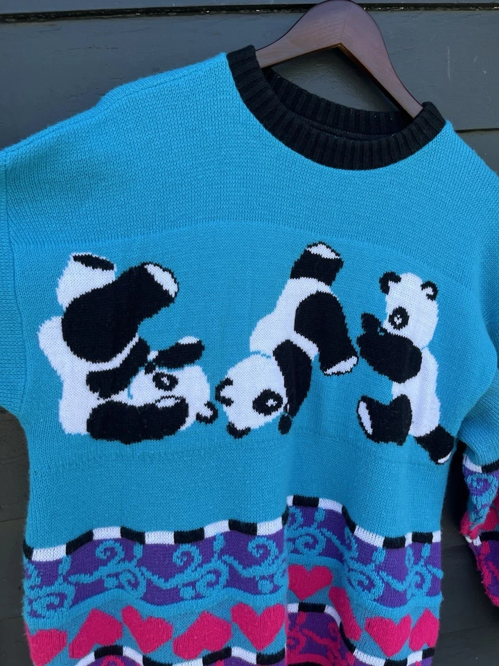 Suéter Panda años 80 para mujer talla grande  Foto 2 de 4