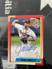 2025 Topps Series 1 Autograph John Smoltz Atlanta Braves 1990 Insert #90A-JSM