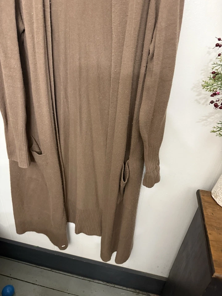 Suéter Plumero Athleta XL Lana Cachemira Bolsillos Usado en Excelente Condición Foto 3 de 4