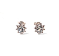 Orecchini Pg Gioielli in oro Bianco 18 KT con acquamarina e diamanti Naturali