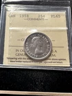 1958  ICCS Graded Canadian, ¢25 Cent, **PL-65** Cert# XYH 165