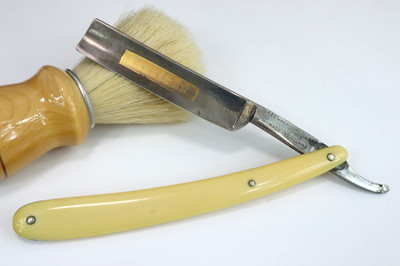 5/8  Geo Worstenholm & Son Peerless Pipe Razor Half Hollow Shave Ready England