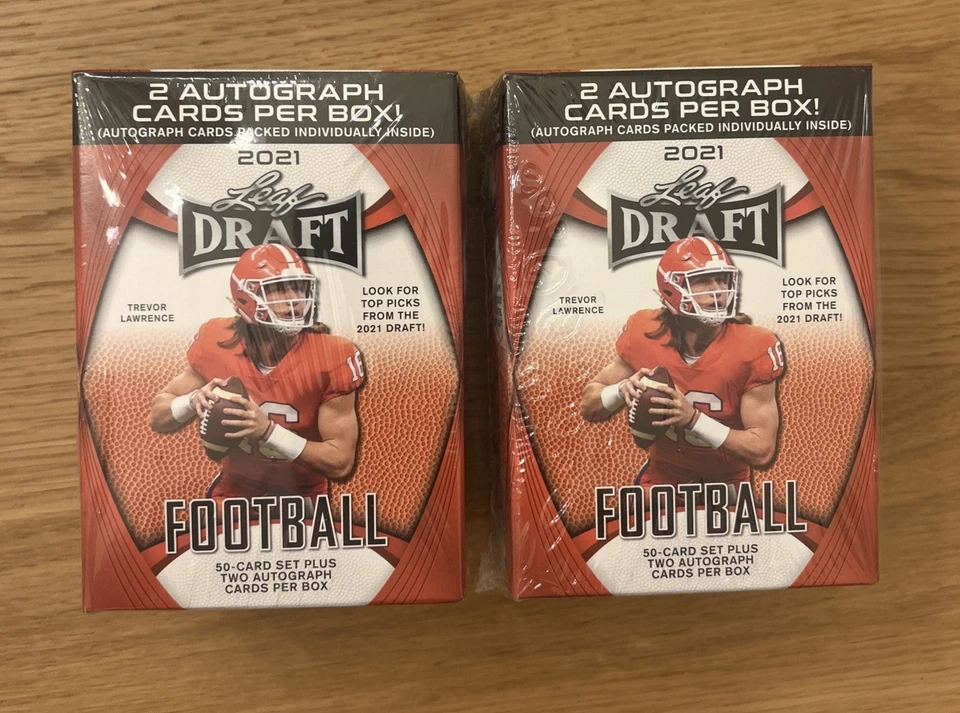 2021 Leaf Draft Football Blaster Box -2 Autographs Each Box (Lot of 2 Boxes) - Image 2 of 2