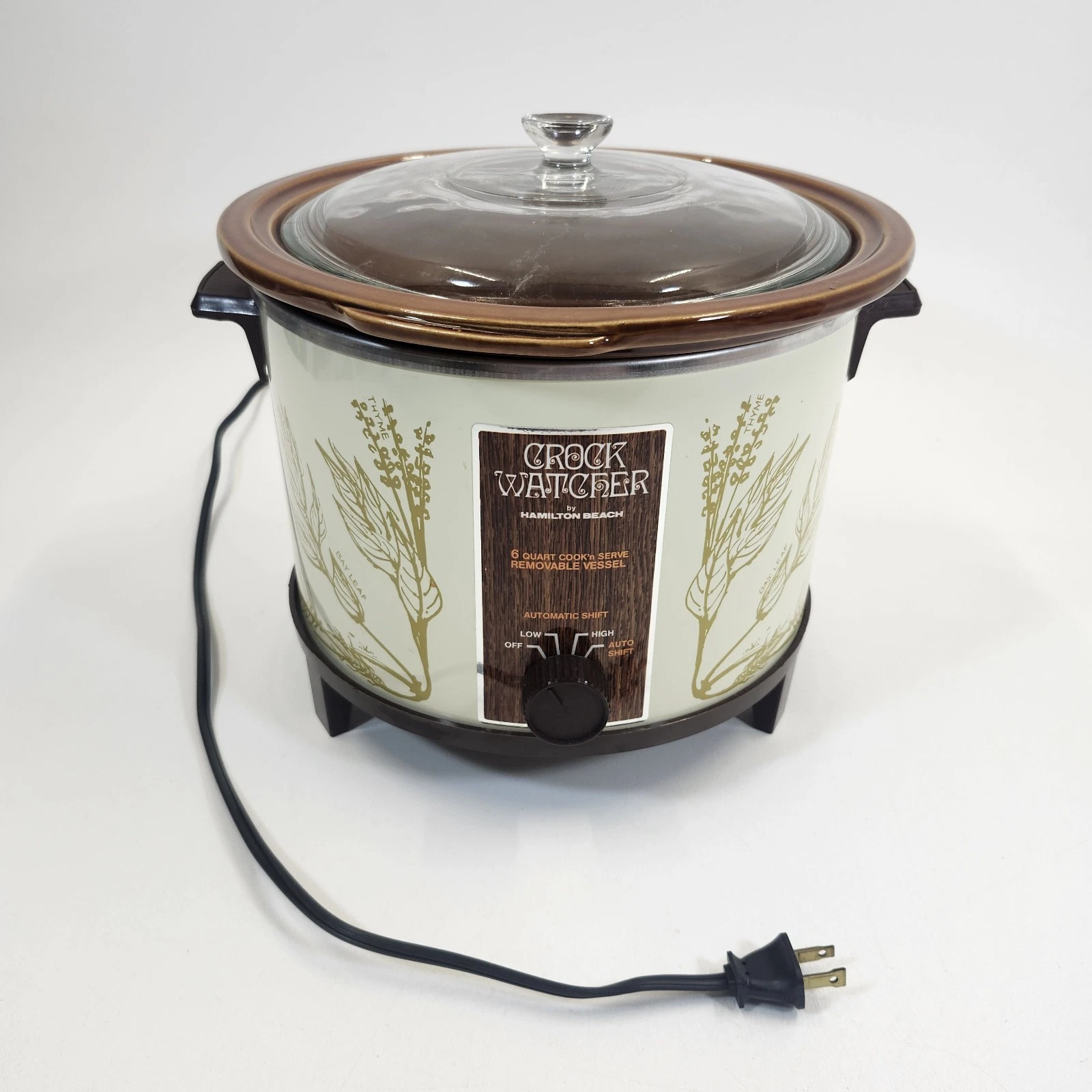 Hamilton Beach Crock Watcher Slow Cooker 6 Quart Pot Scovill Herb Garden Kitchen