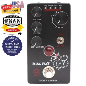 Mosky Audio King Rat Guitar Effet de pédale Fuzz DIST Détorsion du filtre à vol 3 Modes