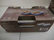 Crofton Porcelain Casserole Dish 2 Piece Set 8.7"x5.3"x2.2"