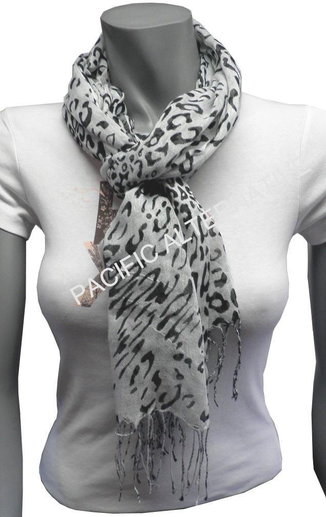Grand Foulard Bleu à Pois Avec Franges – 60x170 Cm – Soie Artificielle – Neuf