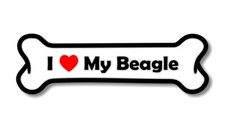 I Love My Beagle Precision Cut Decal