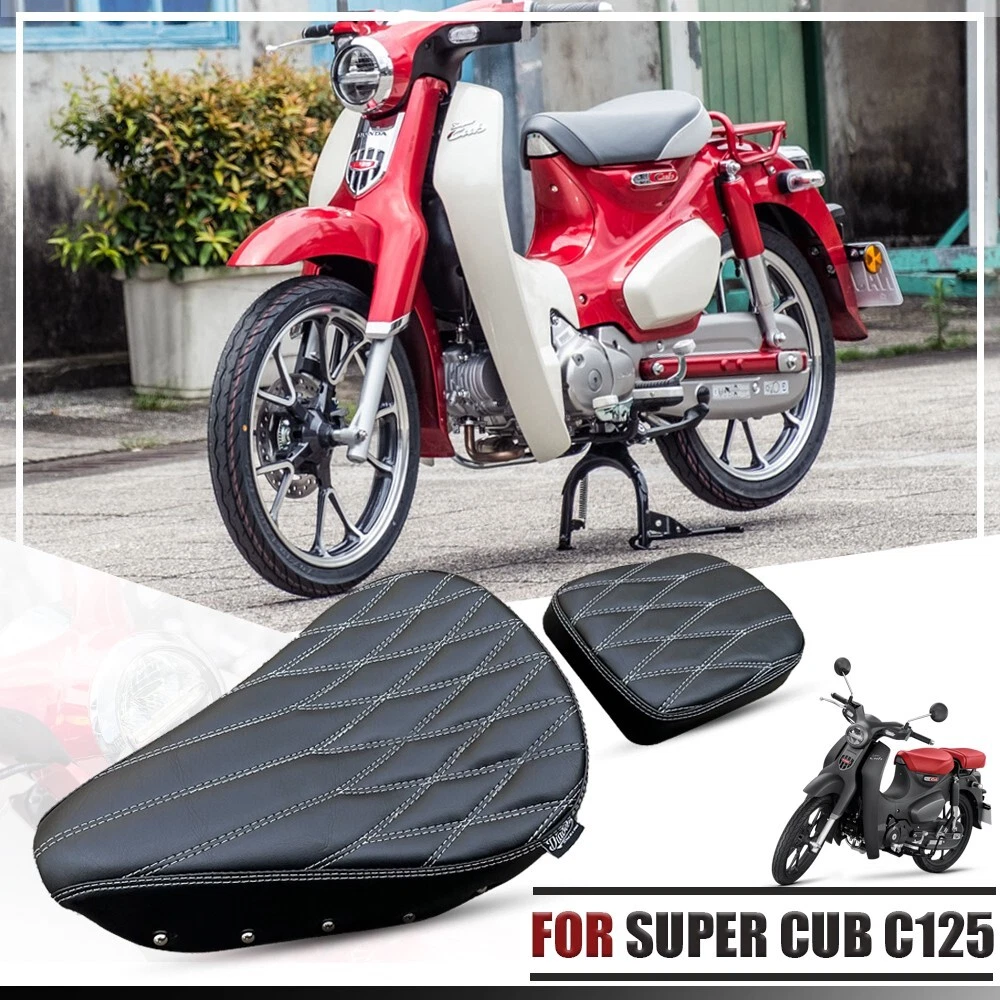 BLACK DUAL DOUBLE REPLACEMENT SEAT PAD FOR HONDA SUPER CUB C125