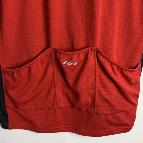 Louis Garneau Mens Medium Red Black Bike Cycling Jersey Road Trail Racing - Picture 3 of 8