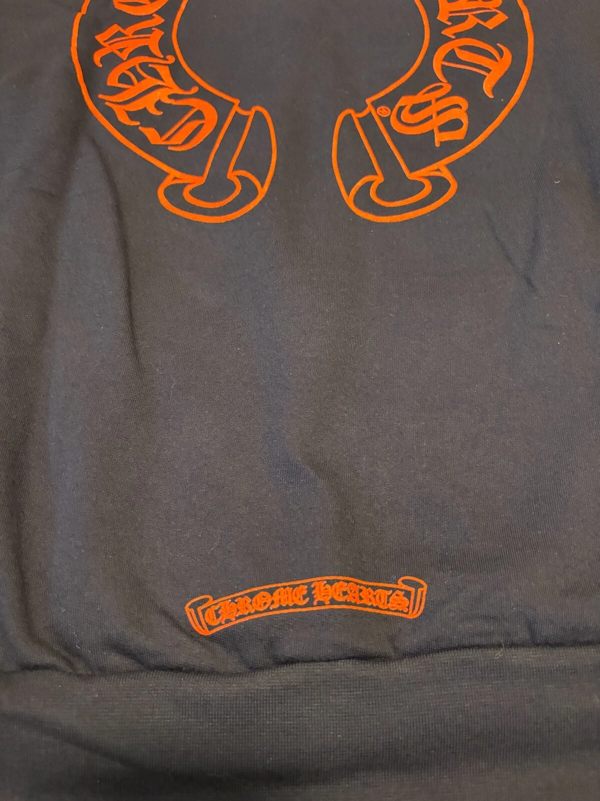 CHROME HEARTS 【100% Autentico】 Felpa con cappuccio manica floreale a ferro di cavallo cuori cromati taglia M