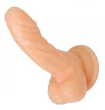 Realistic Dildo Silicone 4 InchSuction Cup Mini Male Penis Anal Peg Strap On