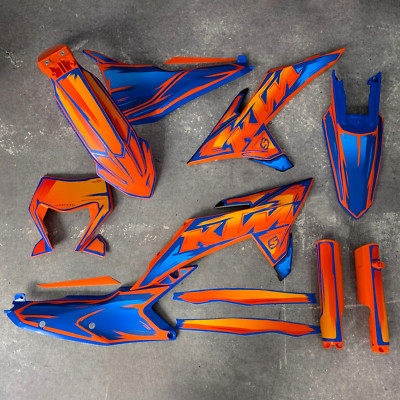 Kunststoff + Grafik KTM 2024 2025 2026 EXC EXC-F XC-W XCF-W Orange Blau Restyle