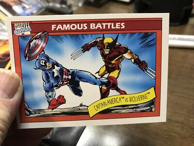 1990 MARVEL UNIVERSE SERIES ONE # 115 CAPTAIN AMERICA Vs.WOLVERINE