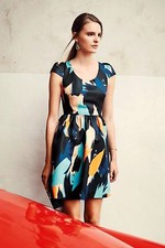 NEW Anthropologie Fit-and-Flare Pinion Dress by Moulinette Soeurs Size 2