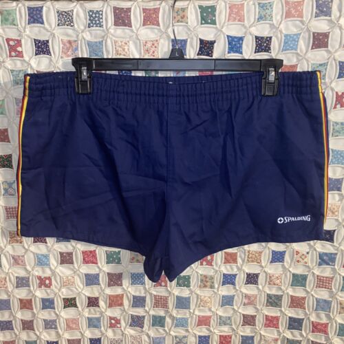 Vintage 90s Spalding Mens XL Spell Out Above Knee… - image 1
