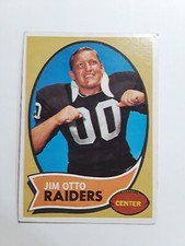 1970 Topps Jim Otto #116 football card Oakland Raiders