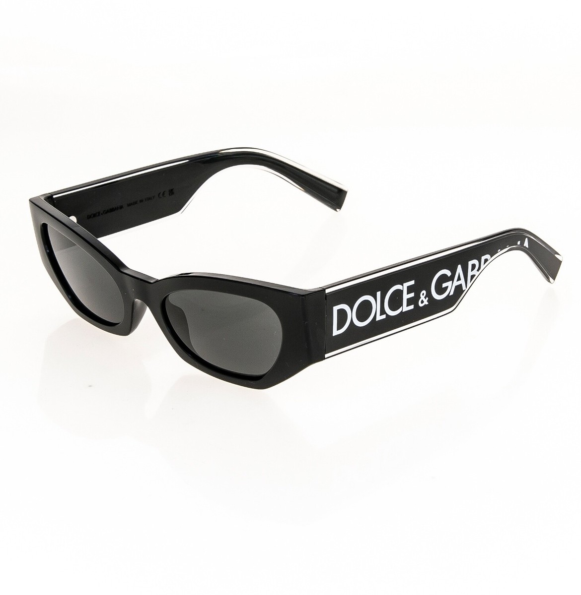 DOLCE & GABBANA ELASTIC Black Gray Crystal Logo DG6186 Pouch