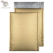 200 #2 Matte Metallic Gold Poly Bubble Mailers 8.5x12 (Inner 8.5x11)