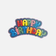 Happy Birthday Cartoon Slogan Vinyl Sticker Decal