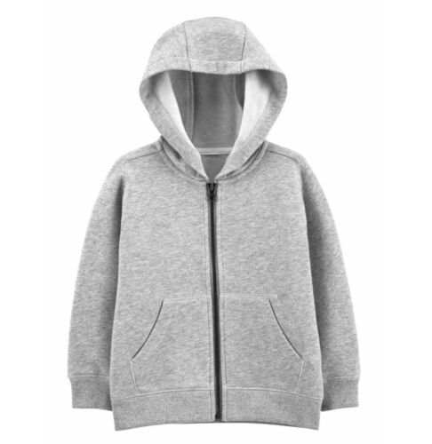 Hoodie Jacket Carter's Boy Zip-up Fuzzy Lined Gray Size 4T - 第 1/3 張圖片