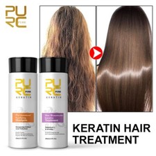 New Best Brazilian Keratin Straighten PURC Hair Repair Kit Treatment Shampoo
