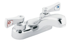 Moen 8216 Commercial M-DURA 2 Handle Centerset Bathroom Faucet  Drain- Chrome