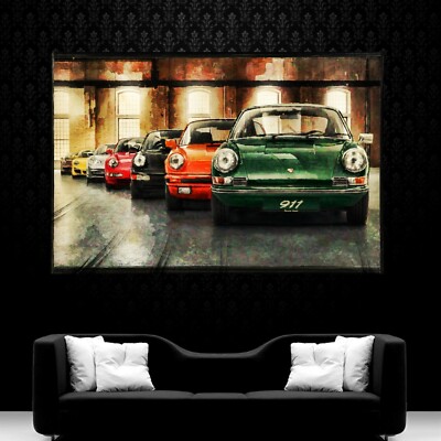 LEINWAND BILD ER XXL POP ART AUTOS BUNT ABSTRAKT LOFT WAND POSTER