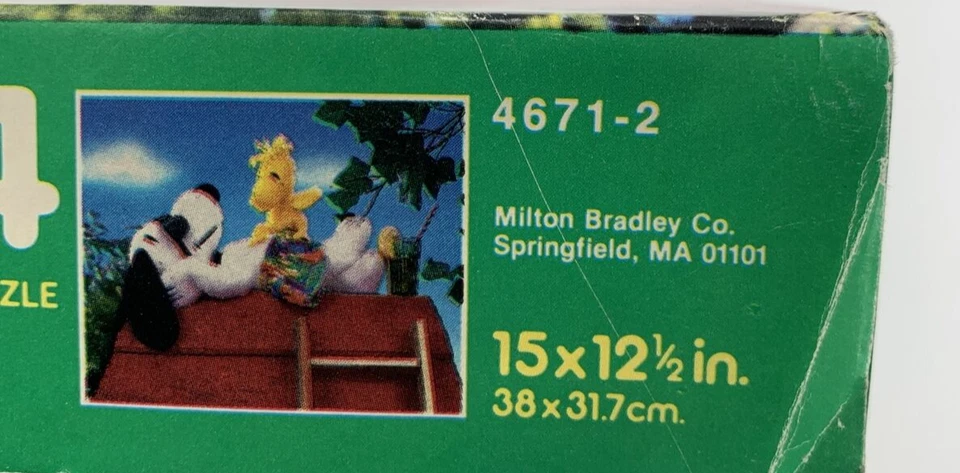Snoopy Woodstock Jigsaw Puzzle Sun Bathing 24 Piece Milton Bradley 4671-2 Vintag - Image 3 of 4